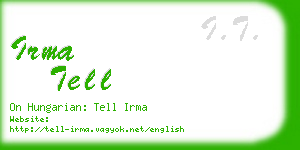 irma tell business card